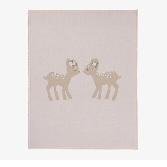 Elegant Baby Fawn Knit Baby Blanket - Picture 1 of 10